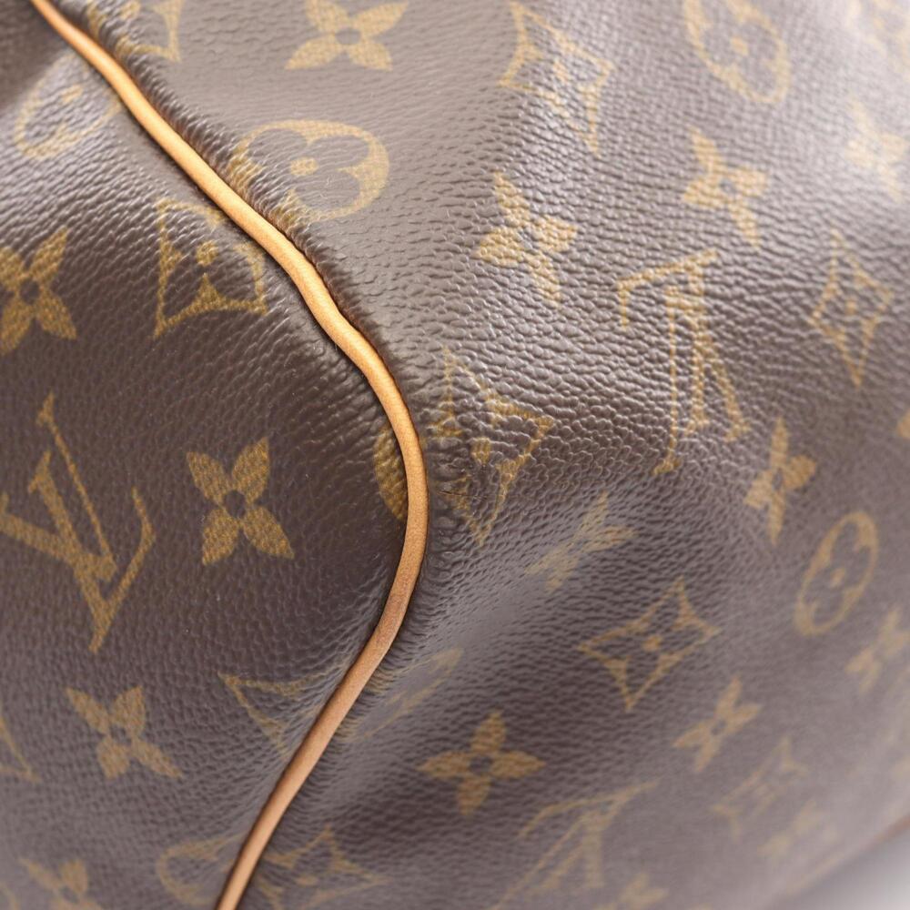 LOUIS VUITTON Authentic Brown Monogram Leather Keepall 55 Boston Bag - Picture 6 of 11